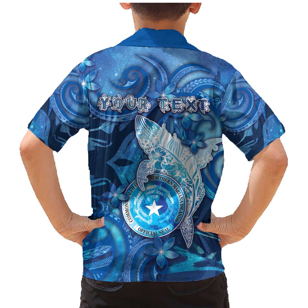 Personalised Northern Mariana Islands Family Matching Mermaid Dress and Hawaiian Shirt Galaxy Polynesian Shark Tattoo - Polynesian Pride