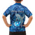 Personalised Northern Mariana Islands Family Matching Off Shoulder Short Dress and Hawaiian Shirt Galaxy Polynesian Shark Tattoo - Polynesian Pride