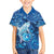 Personalised Northern Mariana Islands Family Matching Off Shoulder Short Dress and Hawaiian Shirt Galaxy Polynesian Shark Tattoo - Polynesian Pride