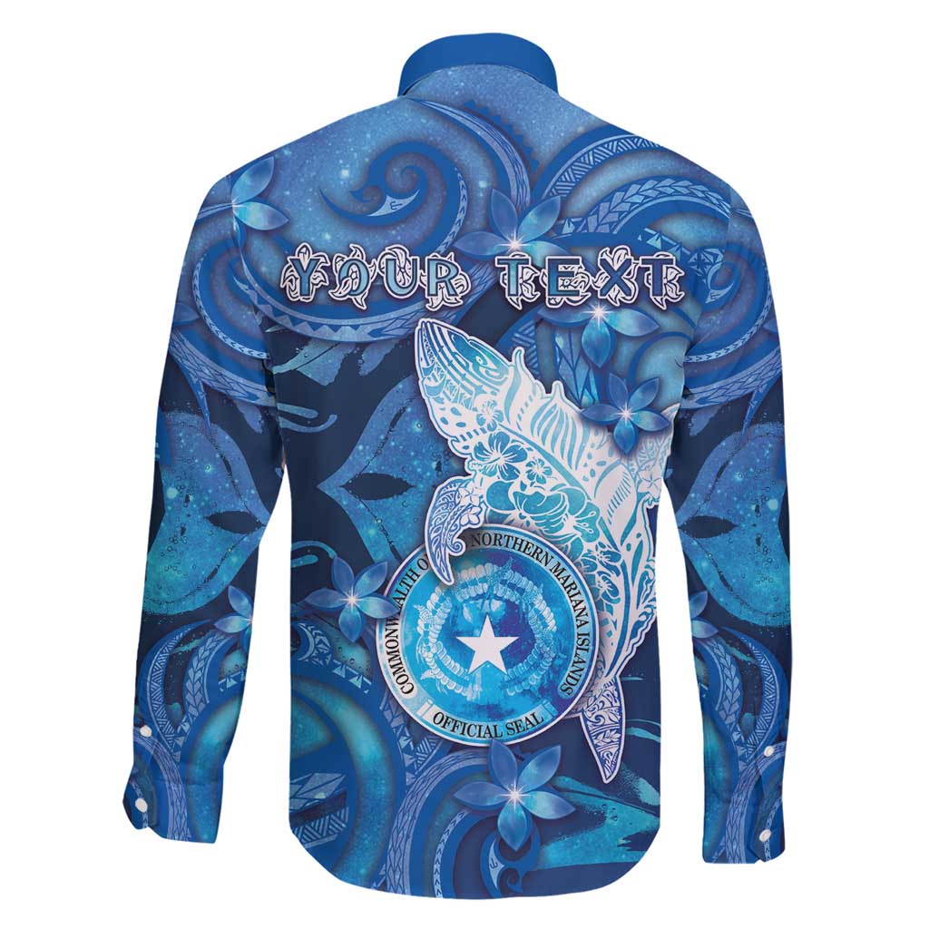 Personalised Northern Mariana Islands Family Matching Short Sleeve Bodycon Dress and Hawaiian Shirt Galaxy Polynesian Shark Tattoo - Polynesian Pride