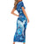 Personalised Northern Mariana Islands Family Matching Short Sleeve Bodycon Dress and Hawaiian Shirt Galaxy Polynesian Shark Tattoo - Polynesian Pride