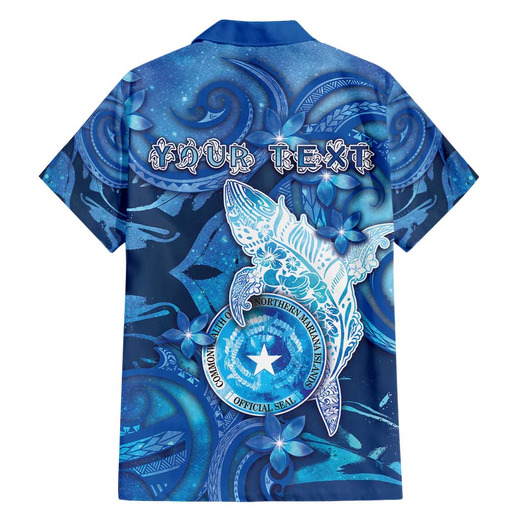 Personalised Northern Mariana Islands Hawaiian Shirt Galaxy Polynesian Shark Tattoo - Polynesian Pride