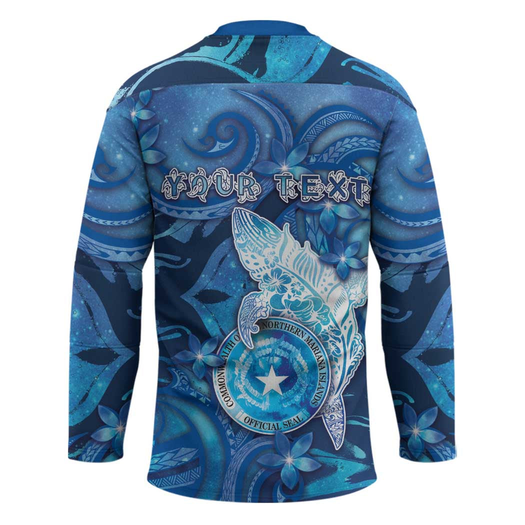 Personalised Northern Mariana Islands Hockey Jersey Galaxy Polynesian Shark Tattoo - Polynesian Pride