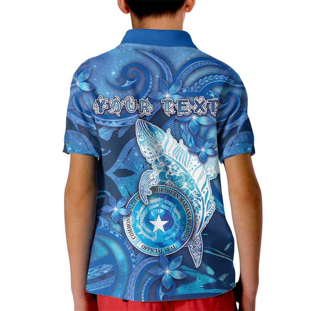 Personalised Northern Mariana Islands Kid Polo Shirt Galaxy Polynesian Shark Tattoo DT05 - Polynesian Pride