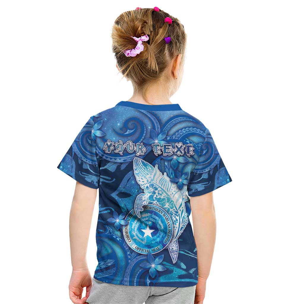 Personalised Northern Mariana Islands Kid T Shirt Galaxy Polynesian Shark Tattoo DT05 - Polynesian Pride