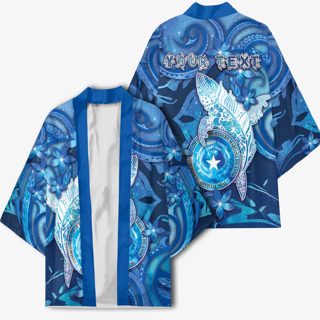 Personalised Northern Mariana Islands Kimono Galaxy Polynesian Shark Tattoo - Polynesian Pride