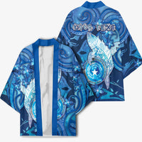 Personalised Northern Mariana Islands Kimono Galaxy Polynesian Shark Tattoo - Polynesian Pride
