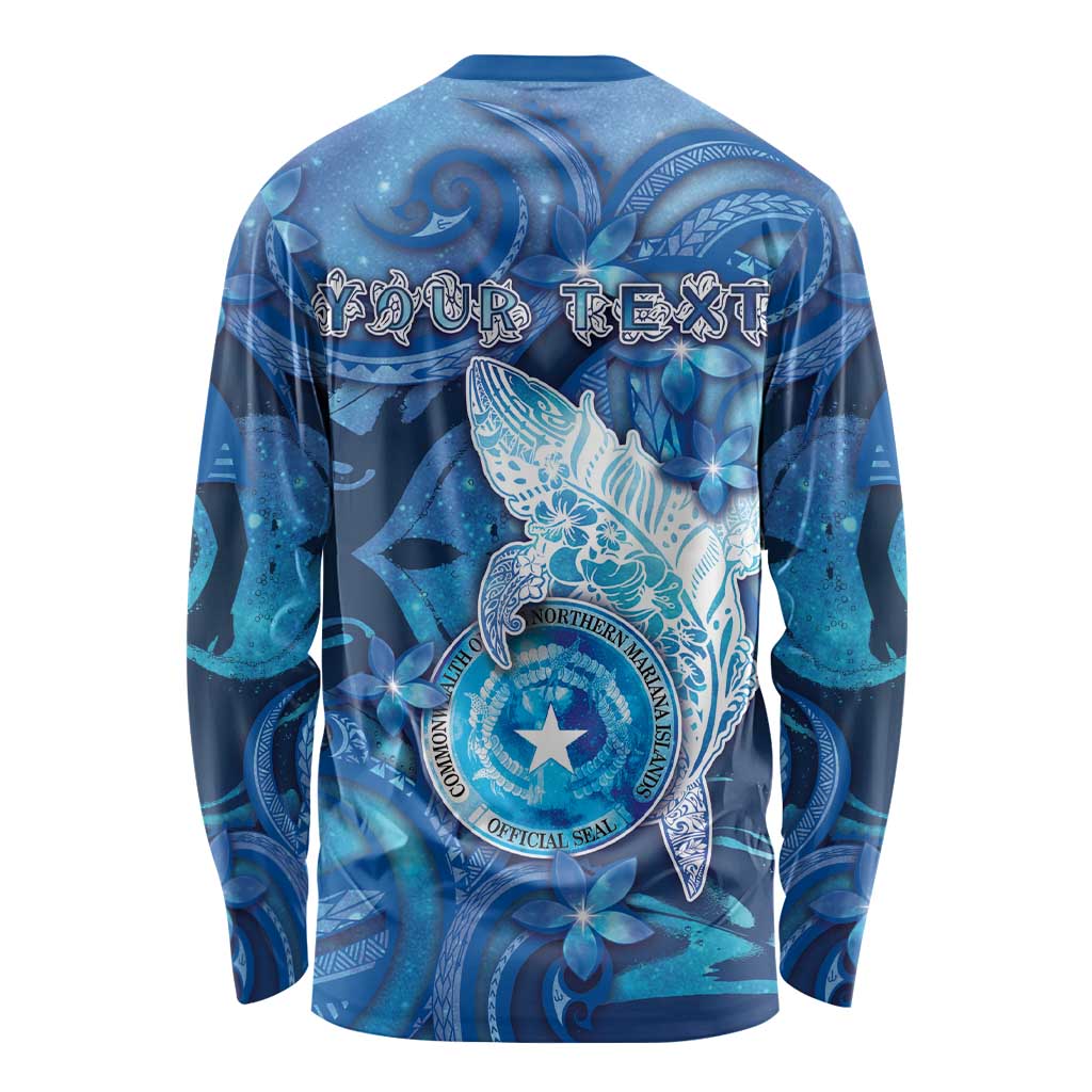 Personalised Northern Mariana Islands Long Sleeve Shirt Galaxy Polynesian Shark Tattoo DT05 - Polynesian Pride