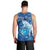Personalised Northern Mariana Islands Men Tank Top Galaxy Polynesian Shark Tattoo - Polynesian Pride