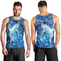 Personalised Northern Mariana Islands Men Tank Top Galaxy Polynesian Shark Tattoo DT05 - Polynesian Pride
