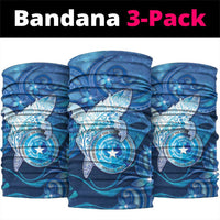 Northern Mariana Islands Neck Gaiter Galaxy Polynesian Shark Tattoo DT05