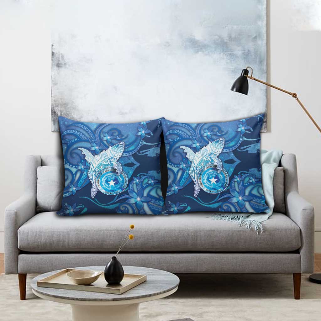 Northern Mariana Islands Pillow Cover Galaxy Polynesian Shark Tattoo - Polynesian Pride