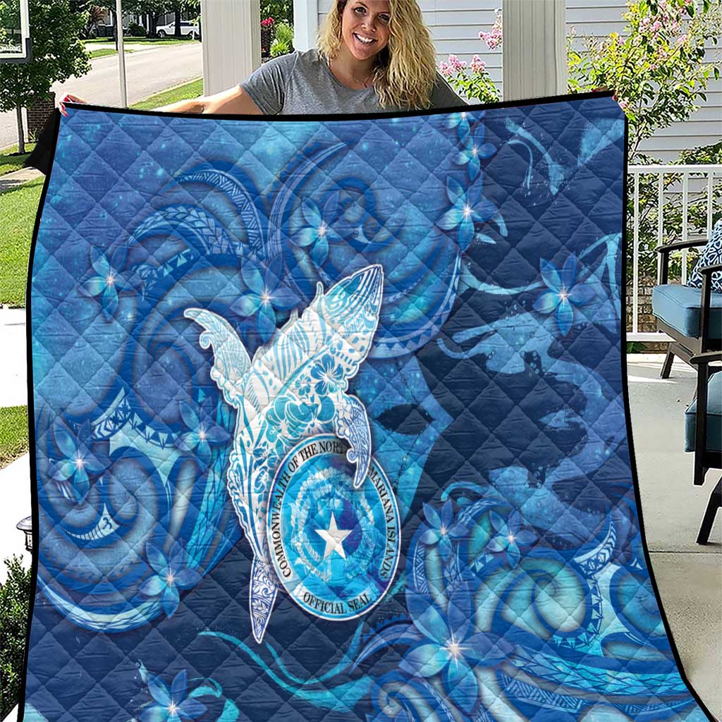 Northern Mariana Islands Quilt Galaxy Polynesian Shark Tattoo DT05 Blue - Polynesian Pride