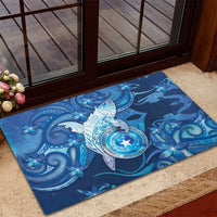 Northern Mariana Islands Rubber Doormat Galaxy Polynesian Shark Tattoo DT05 - Polynesian Pride