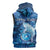 Personalised Northern Mariana Islands Sleeveless Hoodie Galaxy Polynesian Shark Tattoo - Polynesian Pride