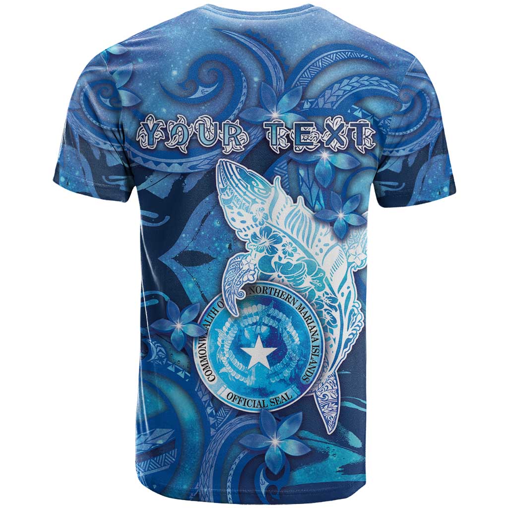 Personalised Northern Mariana Islands T Shirt Galaxy Polynesian Shark Tattoo - Polynesian Pride