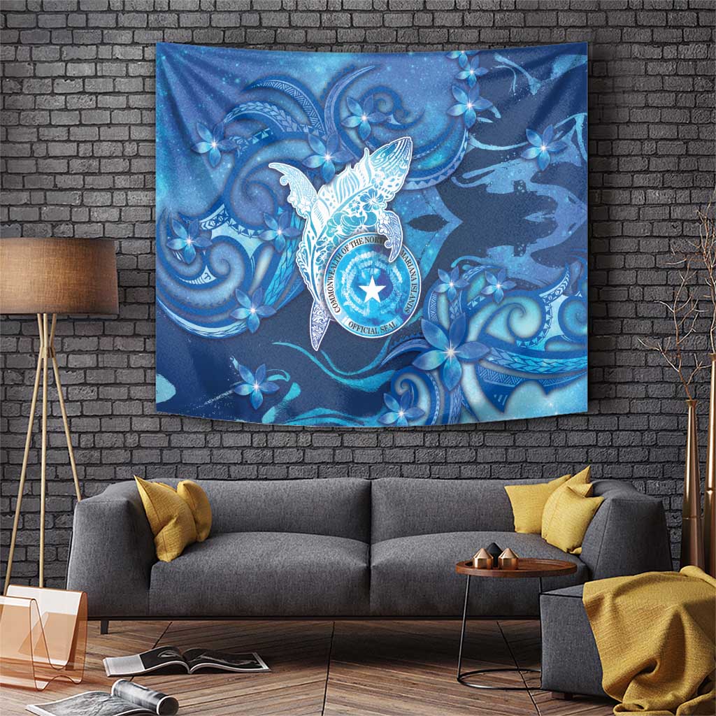 Northern Mariana Islands Tapestry Galaxy Polynesian Shark Tattoo - Polynesian Pride