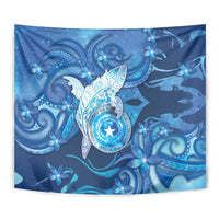 Northern Mariana Islands Tapestry Galaxy Polynesian Shark Tattoo - Polynesian Pride