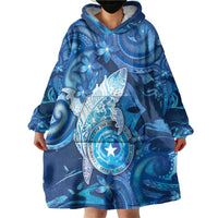 Personalised Northern Mariana Islands Wearable Blanket Hoodie Galaxy Polynesian Shark Tattoo DT05 - Polynesian Pride