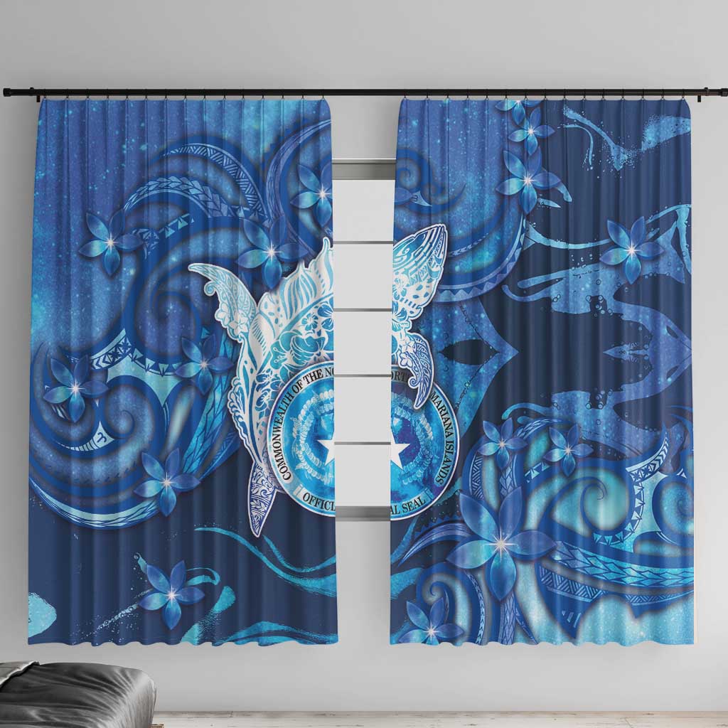 Northern Mariana Islands Window Curtain Galaxy Polynesian Shark Tattoo DT05 With Hooks Blue - Polynesian Pride