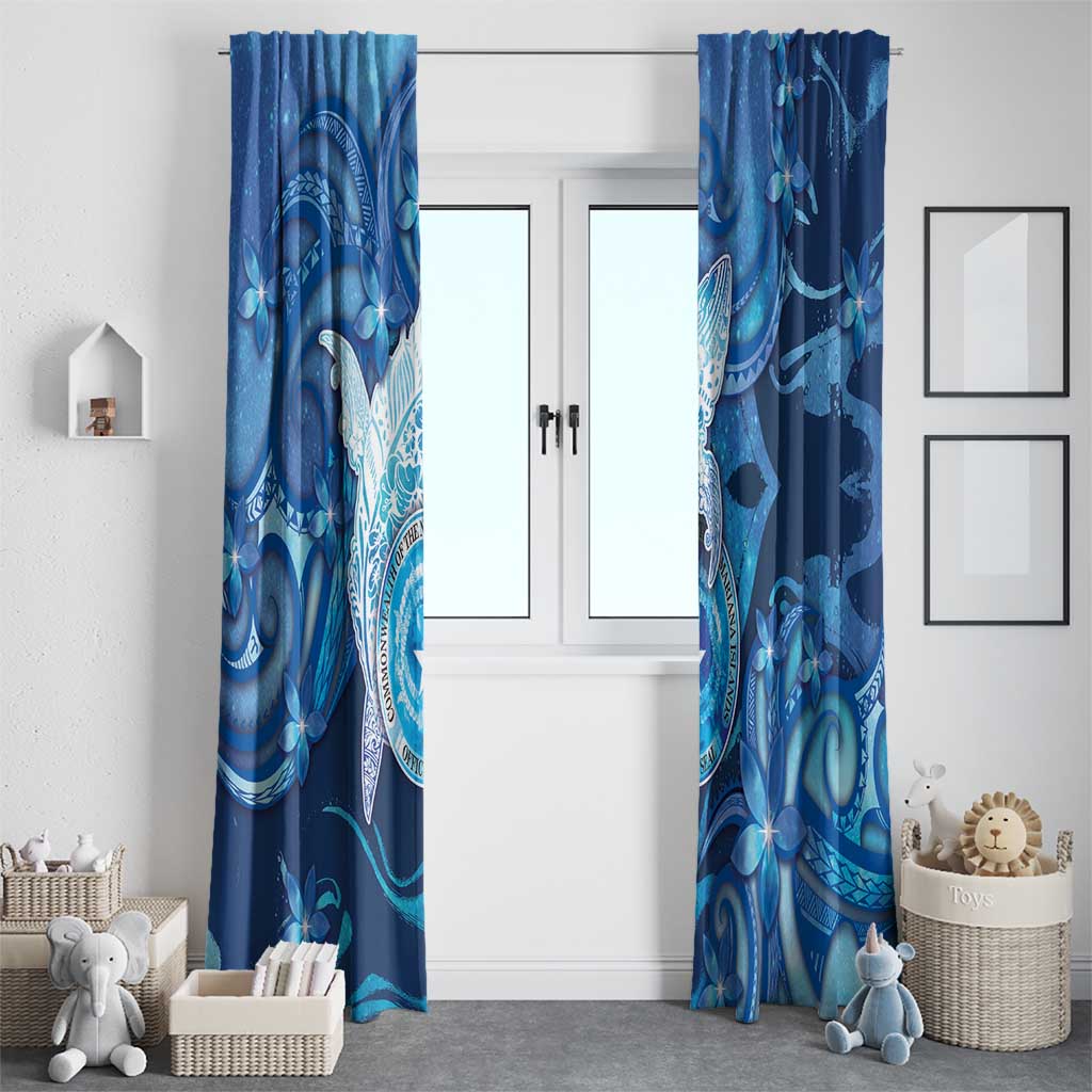 Northern Mariana Islands Window Curtain Galaxy Polynesian Shark Tattoo - Polynesian Pride