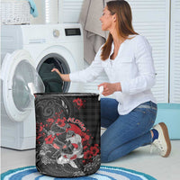 Hawaiian And Japanese Laundry Basket Aloha Koi Fish Palaka Patterns - Polynesian Pride