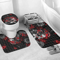 Hawaiian And Japanese Bathroom Set Aloha Koi Fish Palaka Patterns - Polynesian Pride