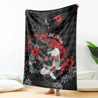 Hawaiian And Japanese Blanket Aloha Koi Fish Palaka Patterns - Polynesian Pride