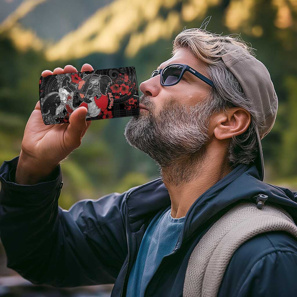 Personalised Hawaiian And Japanese 4 in 1 Can Cooler Tumbler Aloha Koi Fish Palaka Patterns - Polynesian Pride