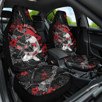Hawaiian And Japanese Car Seat Cover Aloha Koi Fish Palaka Patterns - Polynesian Pride