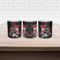 Personalised Hawaiian And Japanese Ceramic Mug Aloha Koi Fish Palaka Patterns - Polynesian Pride