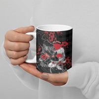 Personalised Hawaiian And Japanese Ceramic Mug Aloha Koi Fish Palaka Patterns - Polynesian Pride