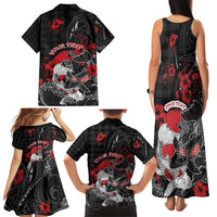 Personalised Hawaiian And Japanese Family Matching Tank Maxi Dress and Hawaiian Shirt Aloha Koi Fish Palaka Patterns - Polynesian Pride
