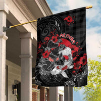 Hawaiian And Japanese Garden Flag Aloha Koi Fish Palaka Patterns - Polynesian Pride