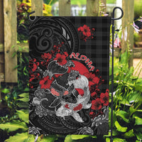 Hawaiian And Japanese Garden Flag Aloha Koi Fish Palaka Patterns - Polynesian Pride