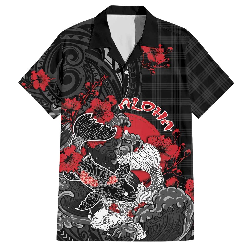 Personalised Hawaiian And Japanese Hawaiian Shirt Aloha Koi Fish Palaka Patterns - Polynesian Pride