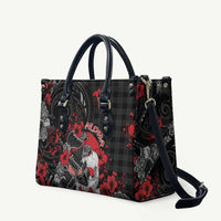 Hawaiian And Japanese Leather Bag Aloha Koi Fish Palaka Patterns - Polynesian Pride