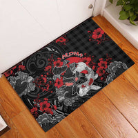Hawaiian And Japanese Rubber Doormat Aloha Koi Fish Palaka Patterns - Polynesian Pride