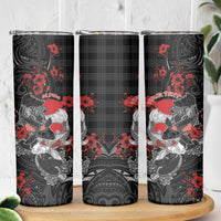Personalised Hawaiian And Japanese Skinny Tumbler Aloha Koi Fish Palaka Patterns - Polynesian Pride