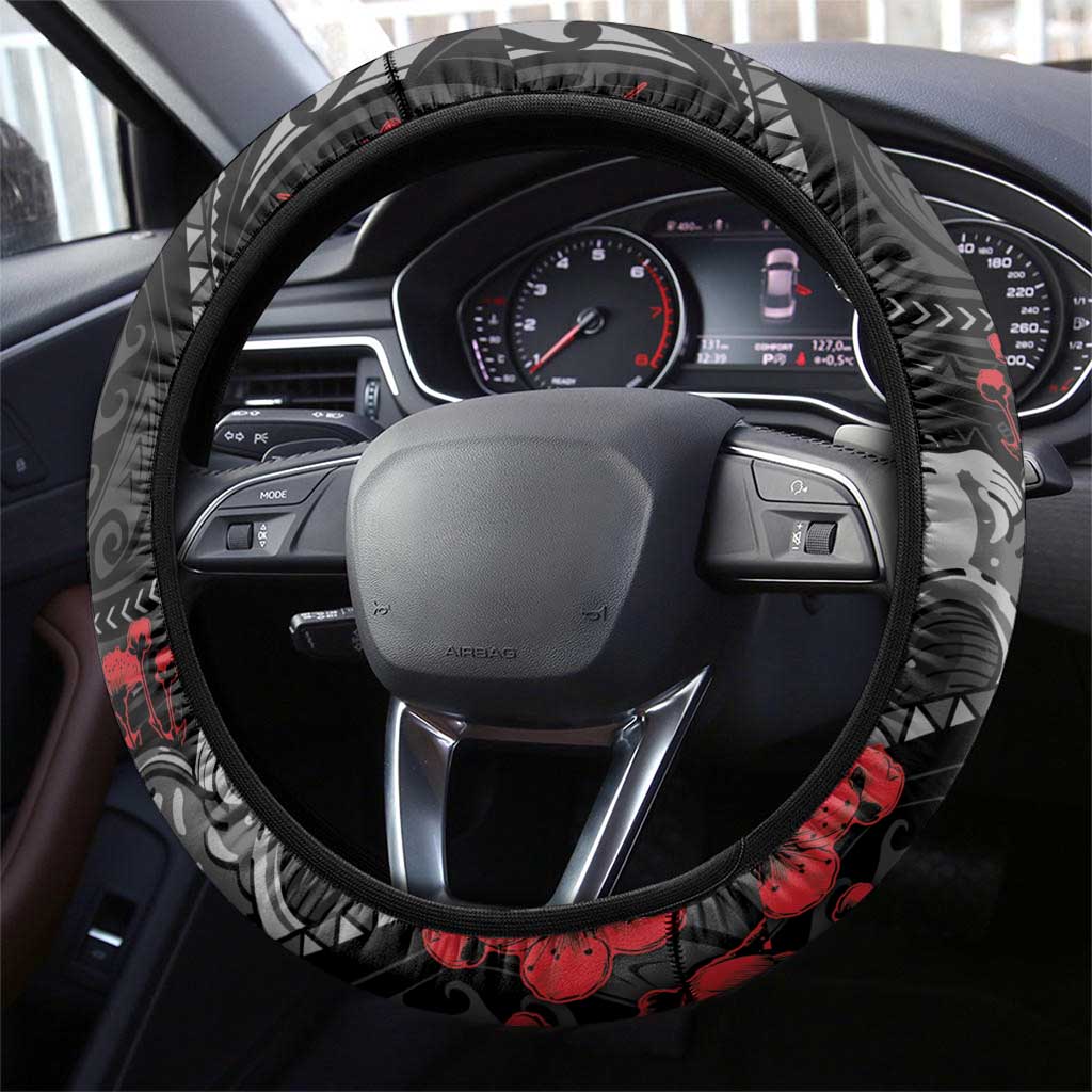 Hawaiian And Japanese Steering Wheel Cover Aloha Koi Fish Palaka Patterns - Polynesian Pride