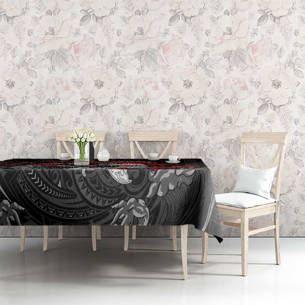 Hawaiian And Japanese Tablecloth Aloha Koi Fish Palaka Patterns - Polynesian Pride