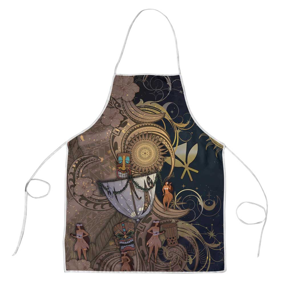 Hawaii Makahiki Apron Polynesian Sky And Earth DT05 Gold - Polynesian Pride