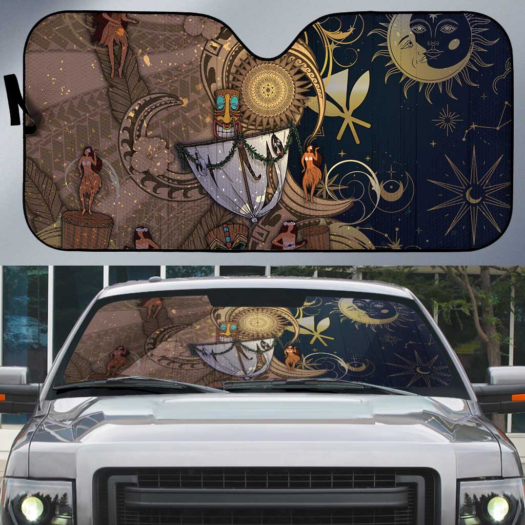 Hawaii Makahiki Auto Sun Shade Polynesian Sky And Earth - Polynesian Pride