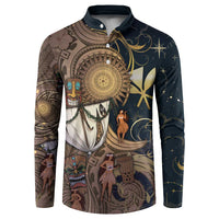 Hawaii Makahiki Button Sweatshirt Polynesian Sky And Earth - Polynesian Pride