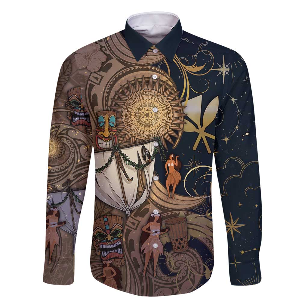 Hawaii Makahiki Family Matching Summer Maxi Dress and Hawaiian Shirt Polynesian Sky And Earth - Polynesian Pride