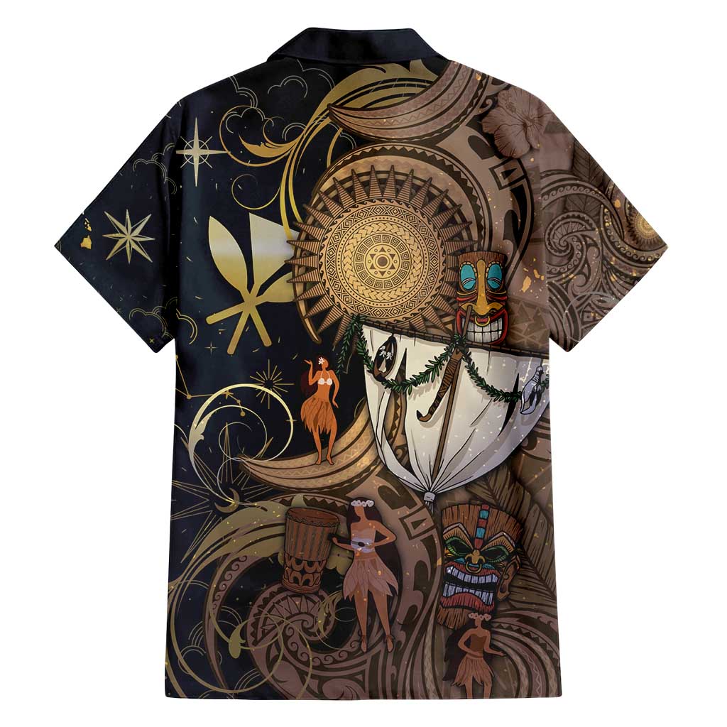Hawaii Makahiki Family Matching Tank Maxi Dress and Hawaiian Shirt Polynesian Sky And Earth - Polynesian Pride