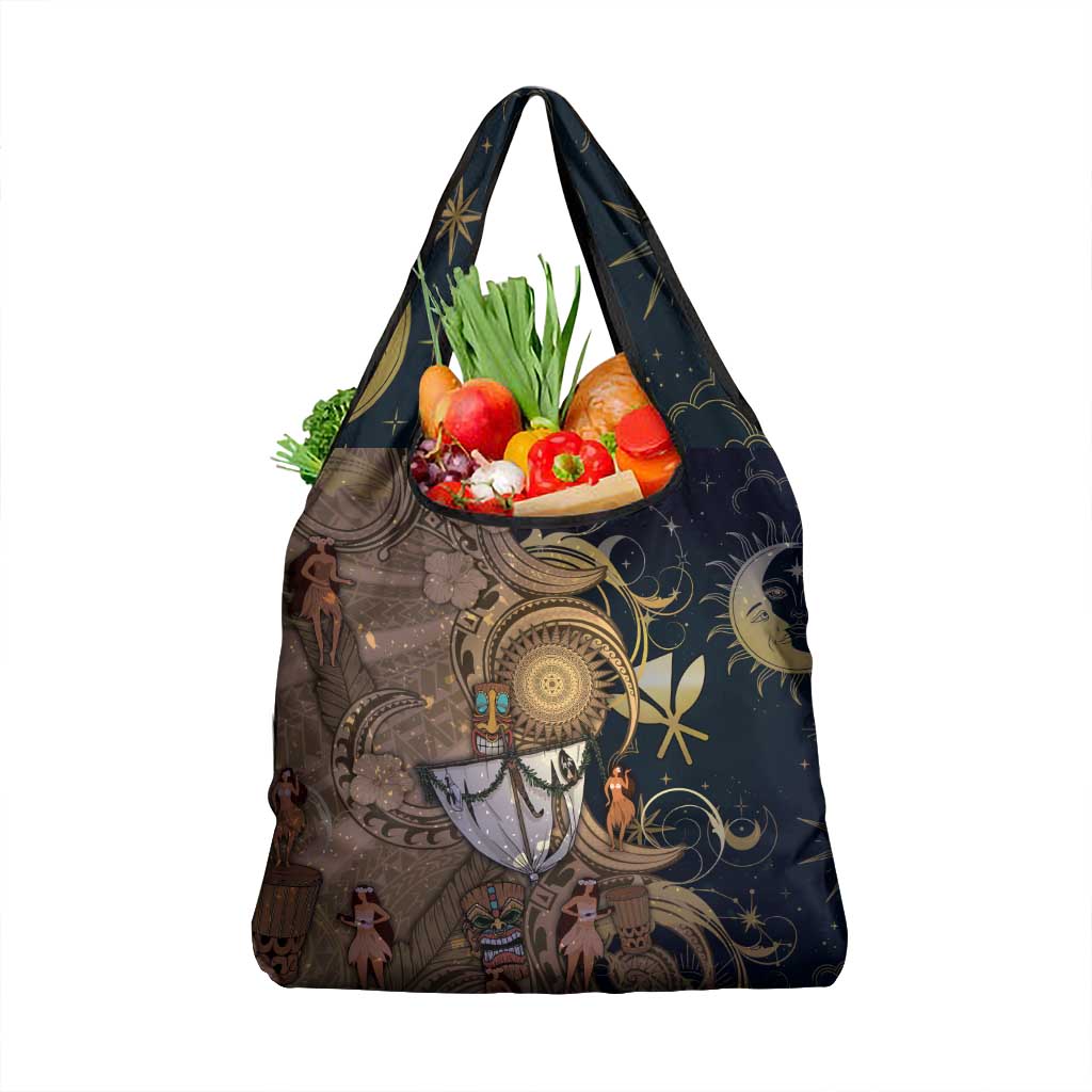 Hawaii Makahiki Grocery Bag Polynesian Sky And Earth DT05 1-pack One Size Gold - Polynesian Pride
