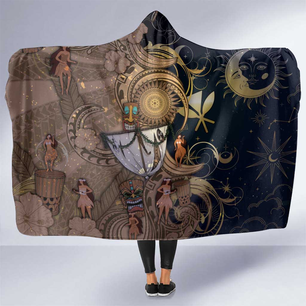 Hawaii Makahiki Hooded Blanket Polynesian Sky And Earth - Polynesian Pride