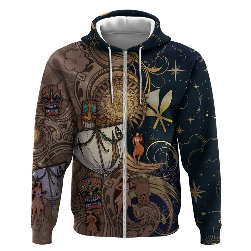Hawaii Makahiki Hoodie Polynesian Sky And Earth - Polynesian Pride