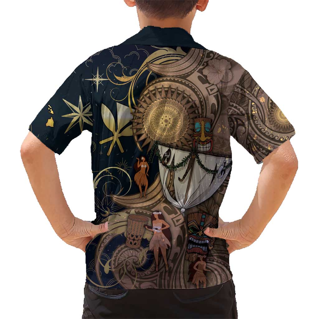 Hawaii Makahiki Kid Hawaiian Shirt Polynesian Sky And Earth - Polynesian Pride